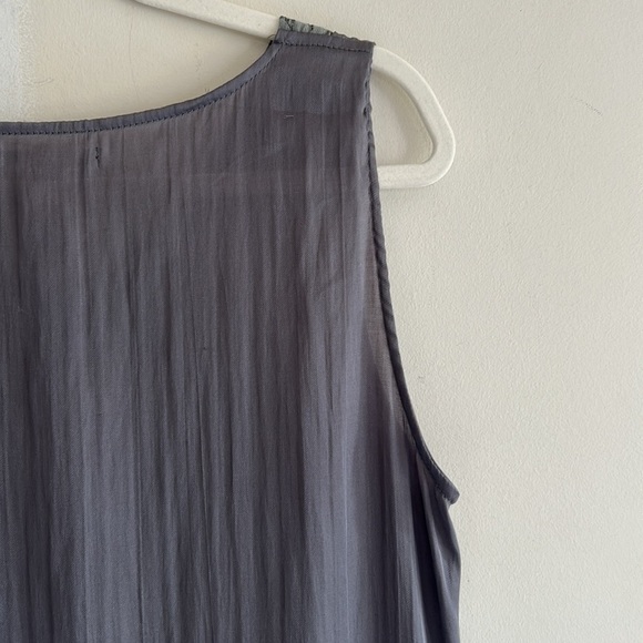 Gentlefawn Grey Sleeveless Lace Trim Sheath Dress Women's Size Lg - Picture 13 of 14